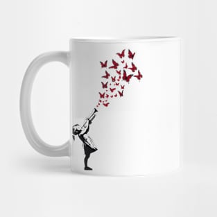 Girl with Trompet Banksy Streetart Style Mug